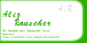 aliz rauscher business card